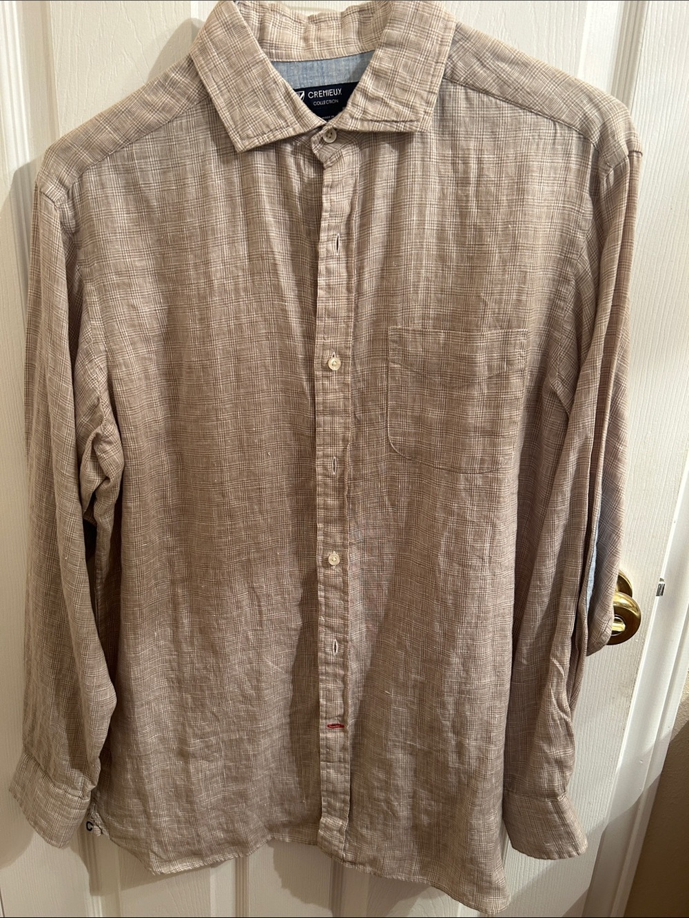 Daniel Cremieux Men's Casual Button-Down Shirt in Light Beige